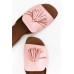 Adielia Rose Leather Tassel Slide