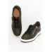 Ark Khaki Leather Zip Sneaker