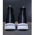 Black Knit Fabric Ankle boots Platform Boots